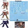 for HG UC 1/144 Me02R-F01 Messer Type F01 Water Slide pre-Cut UV Light-Reactive Details Decal Sticker Reprint ver Ghost G-REWORK 1