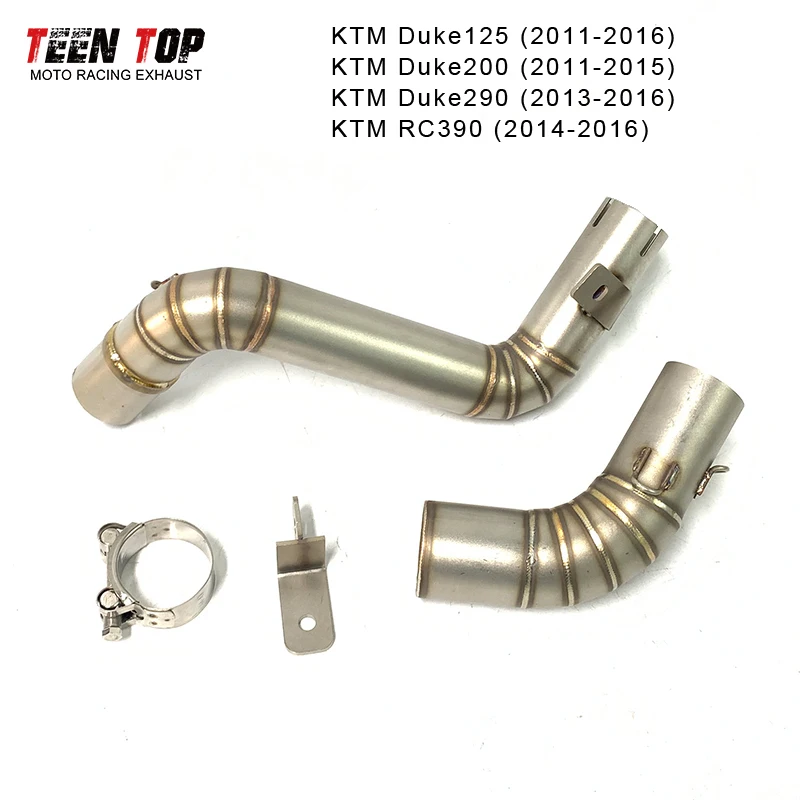 51mm Steel Motorcycle Exhaust Middle Link Pipe For KTM Duke125 2011-2016 Duke200 11-15 Duke290 13-16 Escape Moto RC390 14-16 - Image 3