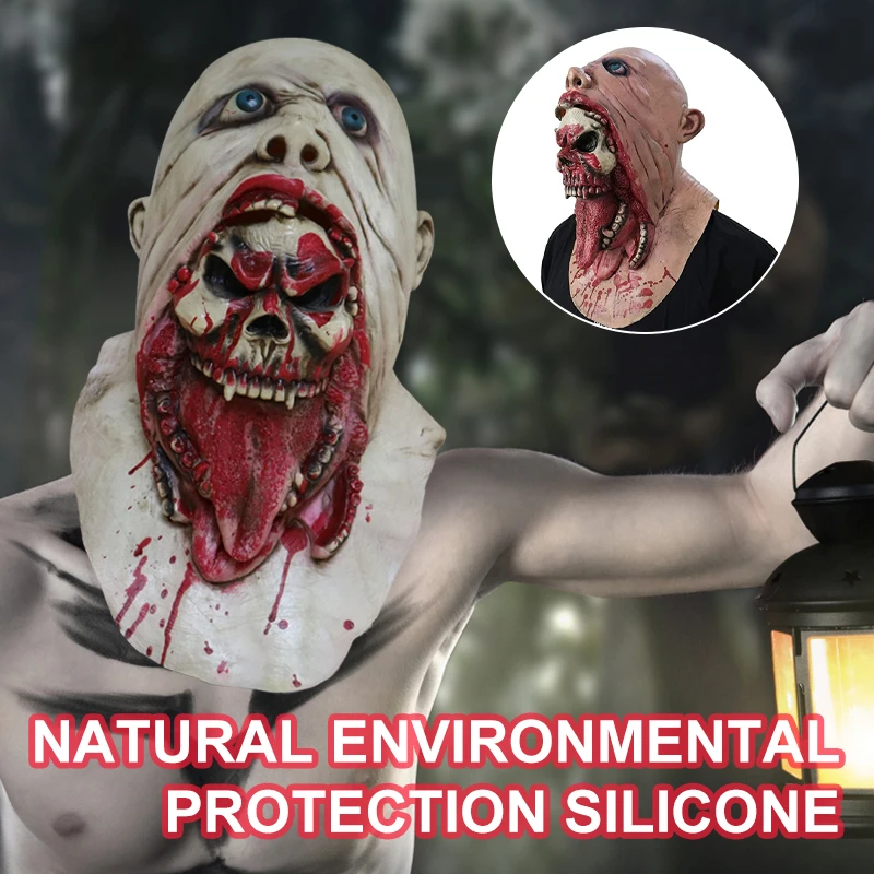 de cabeza de látex de Zombie, accesorios para fiestas de Carnaval, Halloween| | - AliExpress
