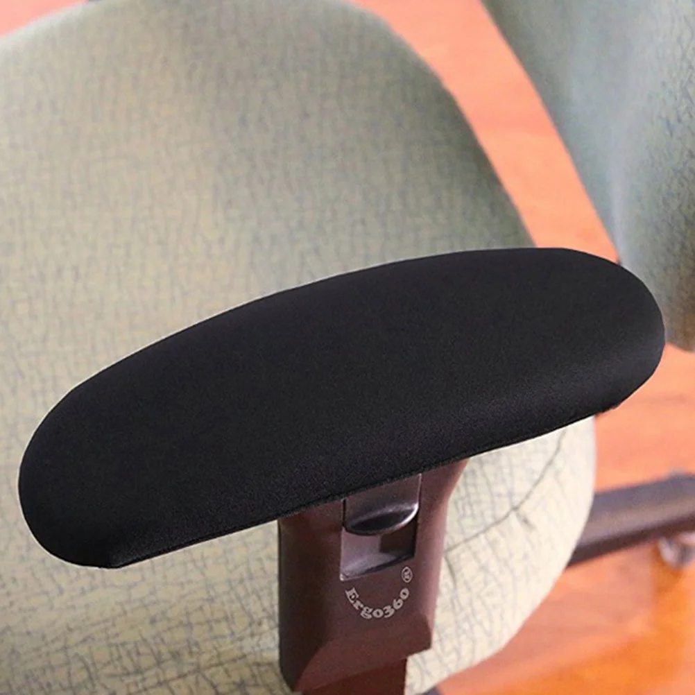 

1 Pair Office Computer Chair Armrest Protect Cover Chair Arm Rest Pads - Size S (Black)