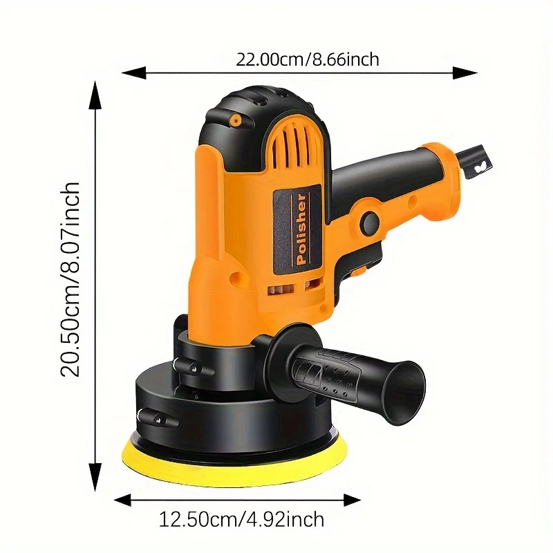 car polisher automotive orbital sander Car Polishing Machine Beauty Waxing Machine Sealing Glaze Locomotive Paint Polishing Car Kit with Detachable Handle