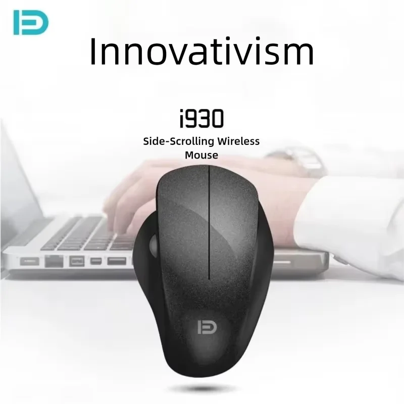 새로운 사이드 스크롤 휠 무선 마우스, 2.4G 플러그 앤 플레이 장시간 배터리 수명 오피스 마우스 (노트북 PC용)
