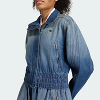 Veste en jean tissée sport à col montant pour femme Adidas Clover authentique KE1072 2