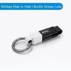 Auiu High - Speed USB4 Data Cable with Fast Charging and 8K Display Support (80 - black and white)