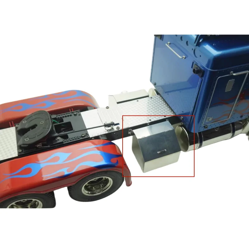 Per Il 1/14 Tamiya Rc Truck Metal Tool Box Equipment Box New King Hauler 56344 Scania 770S Trattore Tamiya Lesu Trailer Upgrade Part
