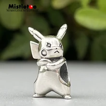  Mistletoe 925 Sterling Silver Cut Brave Rabbit Bunny Charm Bead Jewelry 