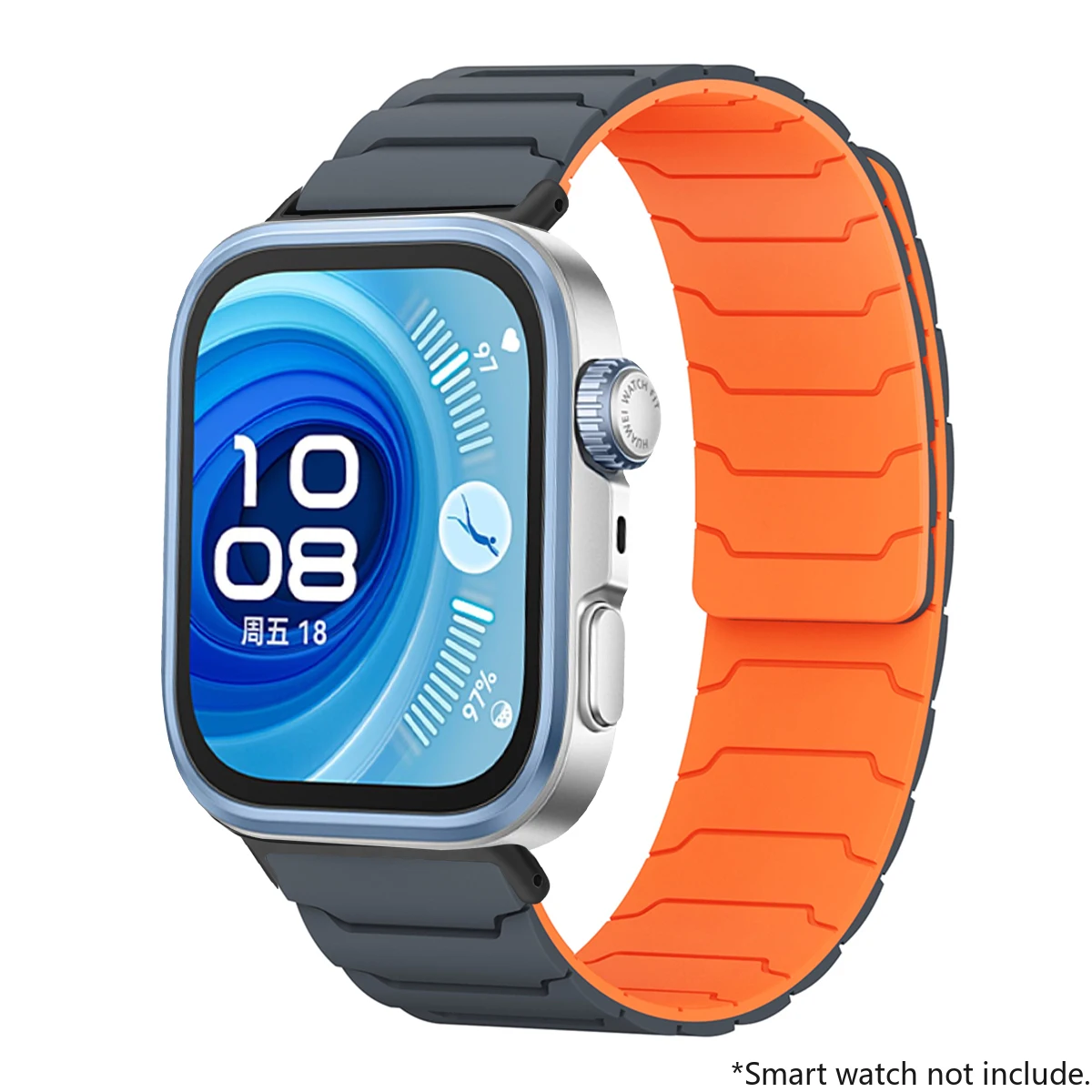 Magnetic Loop Silicone Sport Band Replacement Watch Strap