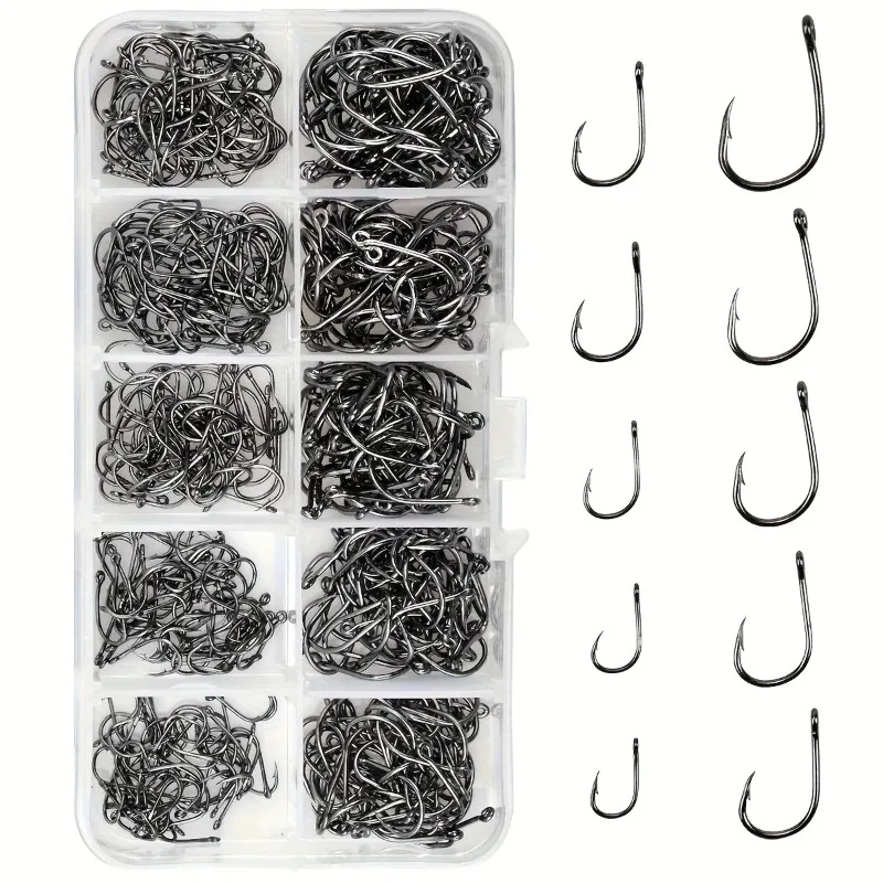 500Pcs Strong Silver Circle Fishhooks 5