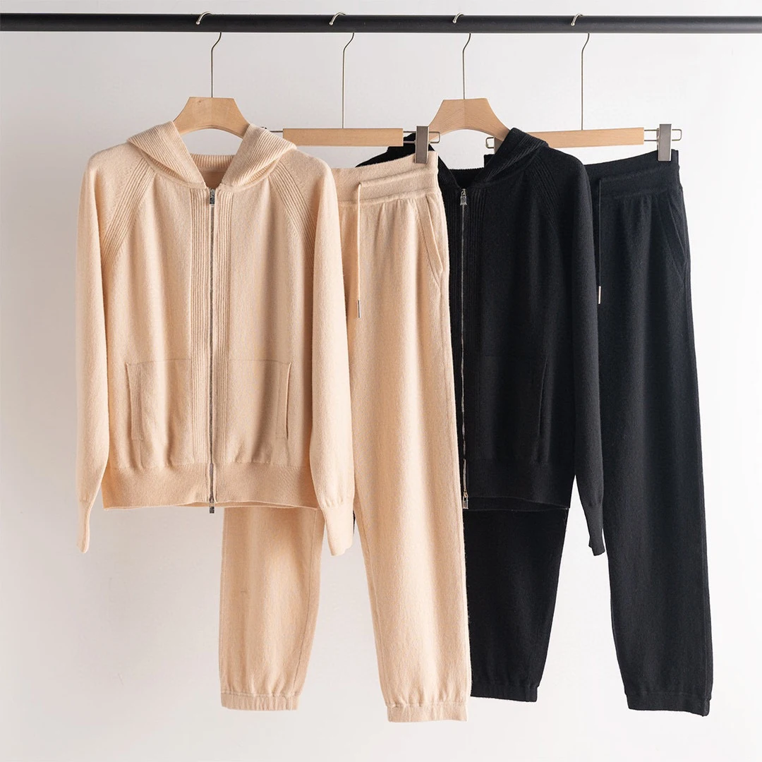 

Leisure Style Knitted Pants Set, 100% Cashmere, Luxurious, Leisure Style