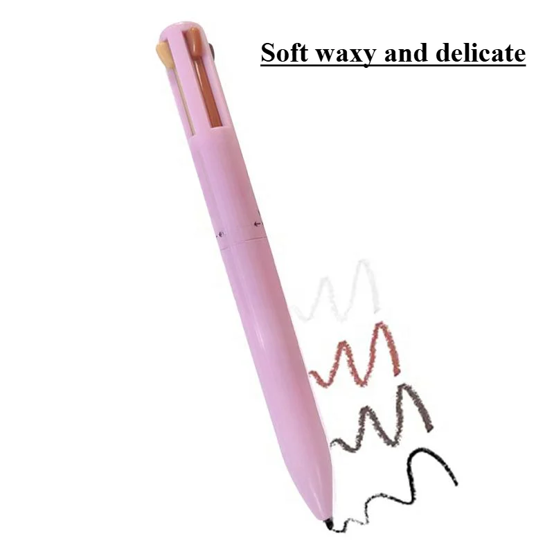 

4-in-1 Makeup pen 4 colors 4 colors high gloss lip liner Eyebrow pencil Eyeliner Makeup