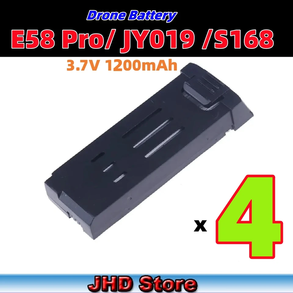 Batteria Drone 600mAh 3.7V: Ricambio Compatibile Per E58, L800, JY019, S168, X Pro - 2