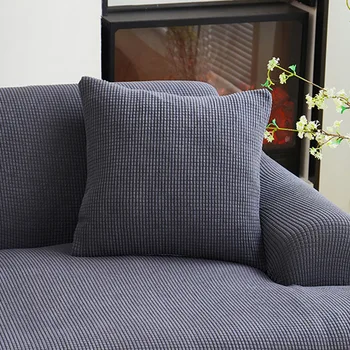 Waterproof Solid Color Jacquard Pillow Cover for Sofa Office Waist Cushion Cover Home Decorative Pillowcase Decoration 45x45 1