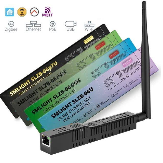 SMLIGHT SLZB-06/M Zigbee 3.0 to Ethernet,USB,and WiFi gateway coordinator with PoE, works with Zigbee2MQTT, Home Assistant, ZHA