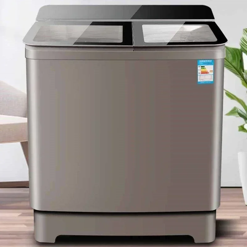 Household top loading semi-automatic washing machine double cylinder double barrel stainless steel large capacity 5
