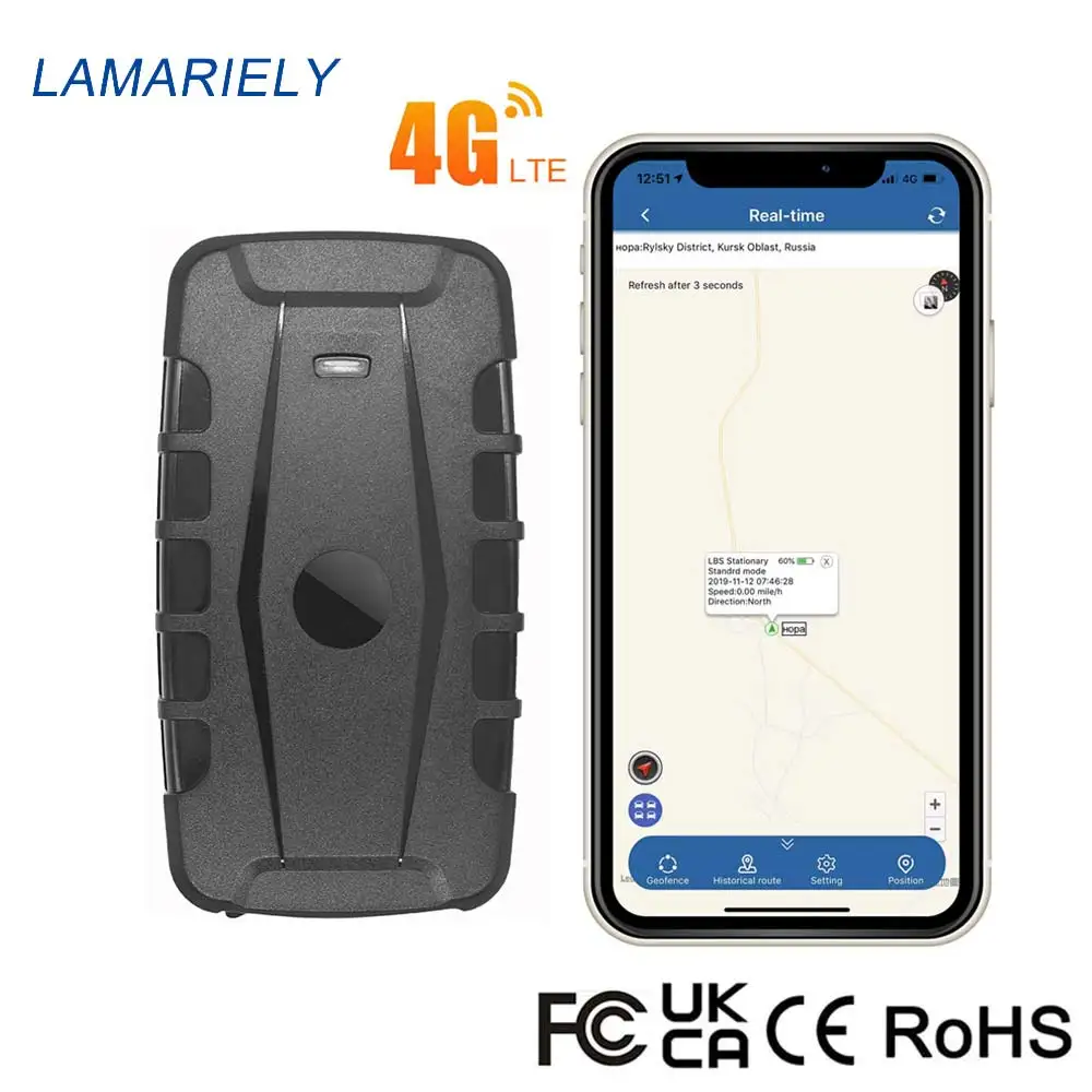 Winnes 4G GPS Tracker For Vehicles Car Motorcycle Trucks, IPX6 Waterproof GPS Locator With Strong Magnetic 5000mah Realtime Track Device Accurate Position For IOS&Android Lifetime Free APP - TK905 4G