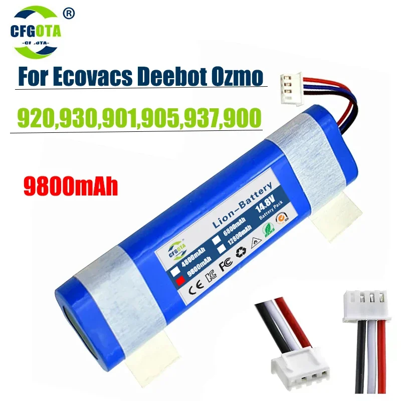 

100% Originate 18650 Battery For Robot Ecovacs Deebot Ozmo 14.4V 9800Mah Vacuum Cleaner 900 901 905 930 937 Novelty