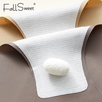 FallSweet 8PCS Seamless Mulberry Silk Panties for Women Ultra Thin High Elastic Invisible Briefs Soft Comfortable Lingerie M-2XL 4