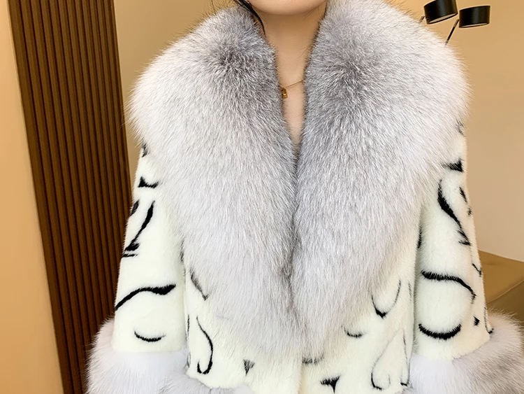 Fangtai 2023 New Winter Warm Luxury Natural Real Mink Fur Coat Women Free Shipping Special Promotion Fashion Fur Jacket