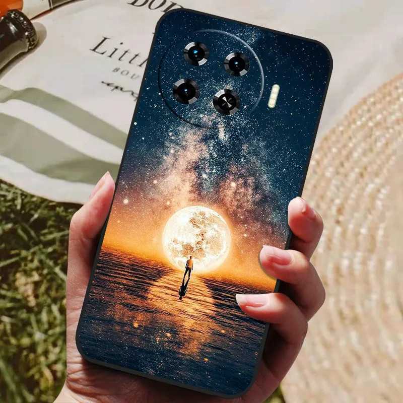 Tecno Spark 20 Pro Plus Black Silicone Case with Lion and Wolf Design