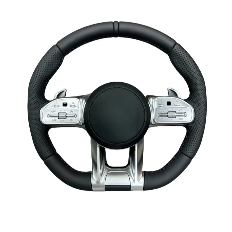메르세데스 벤츠 A35 A45 C63 C43 E53 E63 G63 G500 G55 AMG GT S63 GLE63 GLA45 W223용 카본 파이버 스티어링 휠 AA