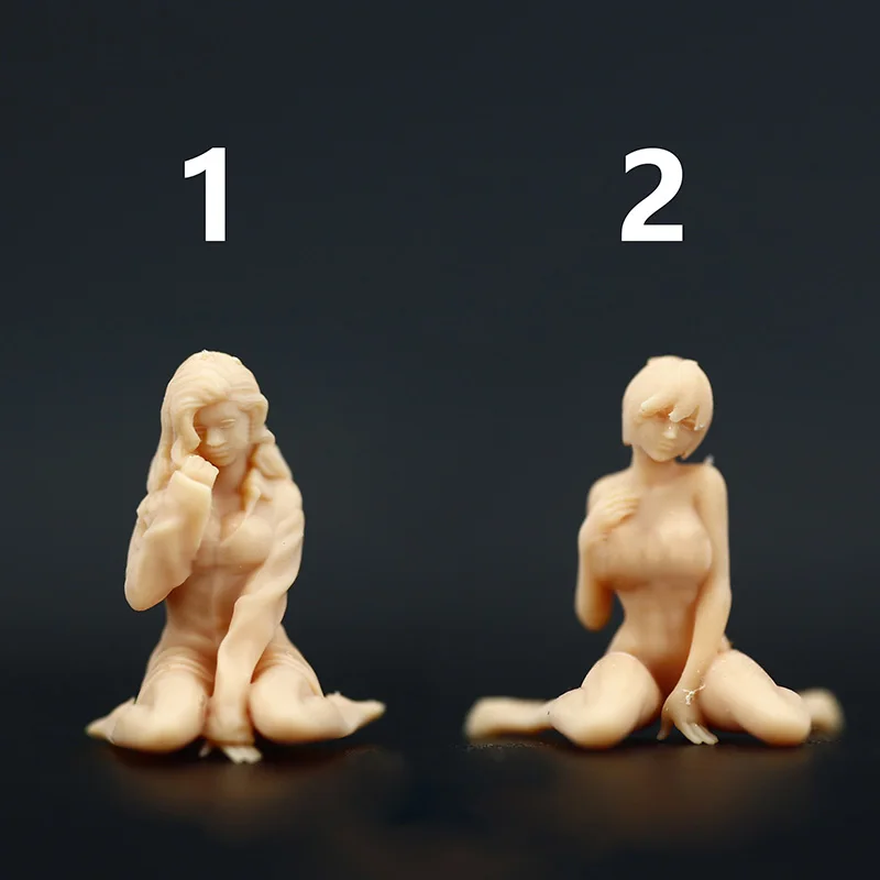 1:64 Figura Sexy Beauty Miniature 1/43 Donna Seduta A Terra Modello Garage Garage Kit Deve Essere Colorato Da Solo