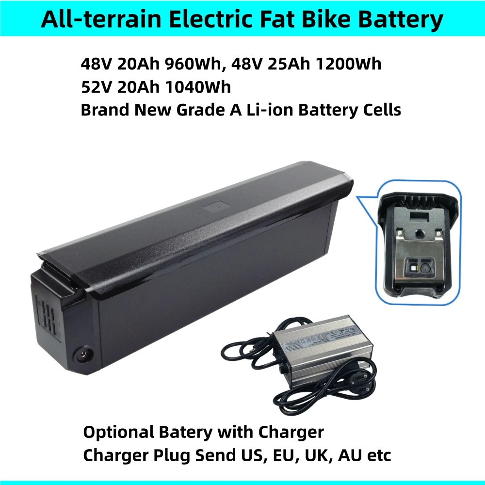 All-Terrain Electric Fat Bike Mountain Bike Cobra Pro Zebra Nitro Ovia Quietkat Ibex Jeep Ebike Batteria 48V 52V 20Ah 25Ah