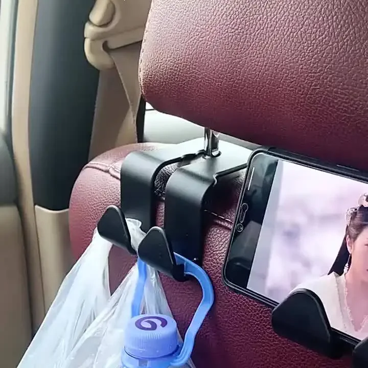 Ganci per poggiatesta auto, organizer per sedile posteriore, gancio appendiabiti in pelle nera, per appendere borse, borsette e | Leroy Merlin