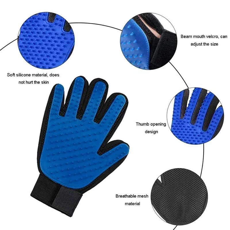 Pet Grooming Gloves 1pc for Cat and Dog