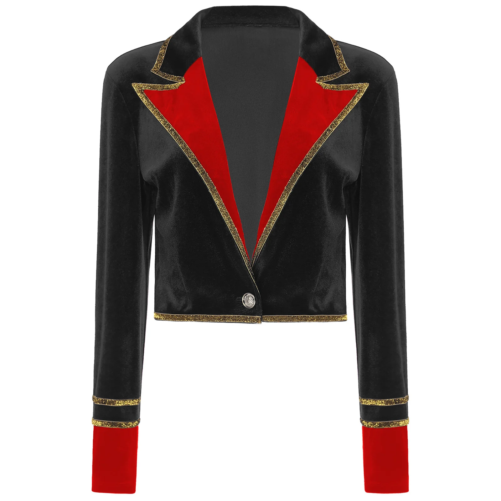 Disfraz de maestro de ceremonias de circo para mujer adulta de Halloween, chaqueta de terciopelo de manga larga, traje de carnaval de Navidad, festival de cosplay, rave