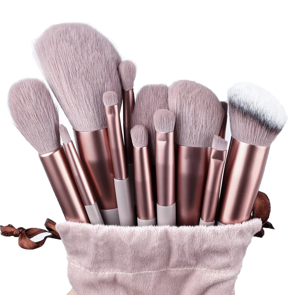 Soft Fluffy Maquiagem Brushes Set, cosméticos, Fundação, Blush, pó