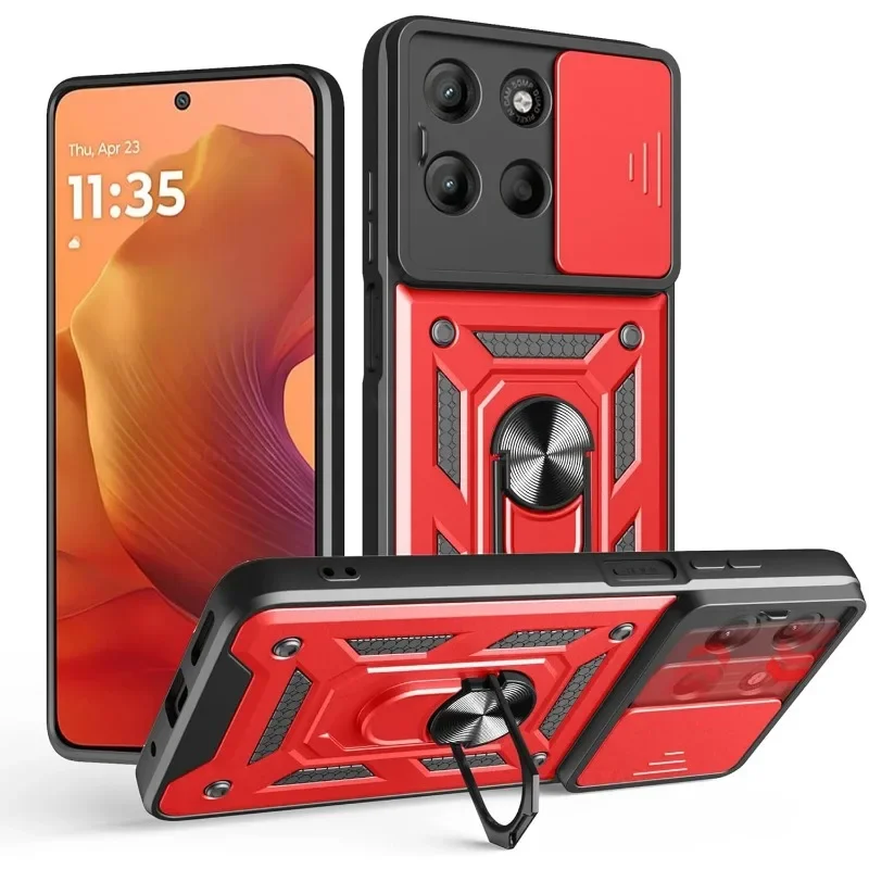 Mingle Armor Slide Lens Protective Case with Magnetic Metal Ring and Anti-Drop Design