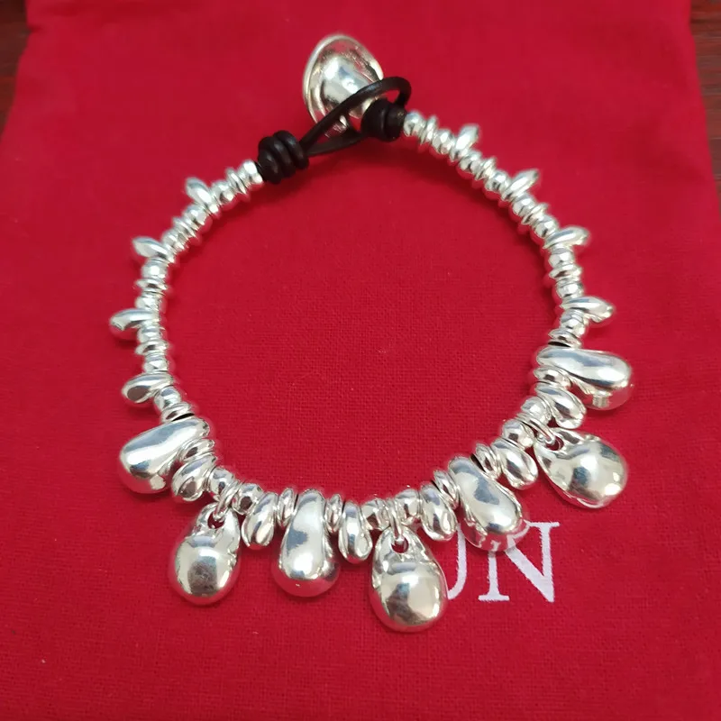 Exquisite European and American Original Fashion Electroplating 925 Silver Multiple Green Crystals Bracelet Elegant Jewelry Gift