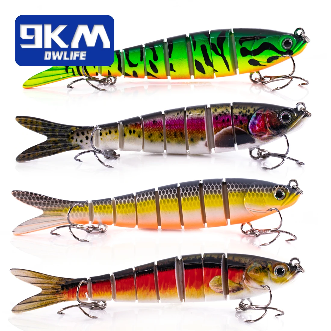 best multi jointed fishing lures for Bass Lifelike Swimbait Hard Bait Fresh – 9km-dwlife while the solid metal joint hinges are highly resistant to violent strikes and impact with rocks Lifelike Multi-Jointed Fishing Lures 3-Pack