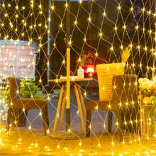 

LED Net Curtain Mesh Fairy String Light Christmas 3x2m 200led EU 220V Party Wedding New Year Garland Outdoor Garden Decoration