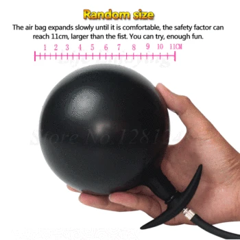 Inflatable Huge Anal Butt Plug with Metal Ball Big Anal Dilator Silicone Huge Anus Pump Expandable Prostate Massager Sex Toys 3