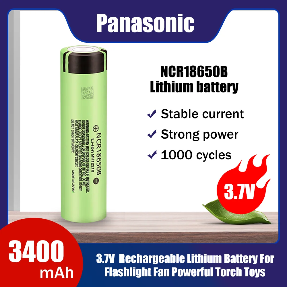Литиевая аккумуляторная батарея Panasonic 18650 NCR18650B 3 7 в 3400 мАч 1 шт. | Электроника