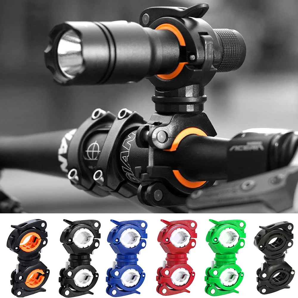 360&deg;Rotation Cycling Clip Clamp Flashlight Mount Holder Universal Bicycle Bike LED Light Flashlight Torch Mount Holder