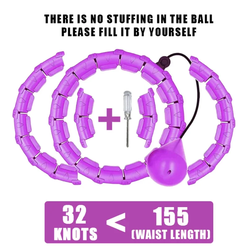 Weighted Exercise Hoop for Adults - Adjustable, Detachable Infinity Fitness Hoop with Extra Links for Enhanced Workouts