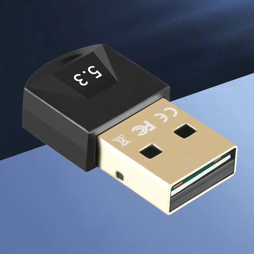 무선 USB 어댑터 동글 플러그 앤 플레이 오디오 수신기 송신기 데스크탑 PC 무선 마우스용 블루투스 호환 5.3