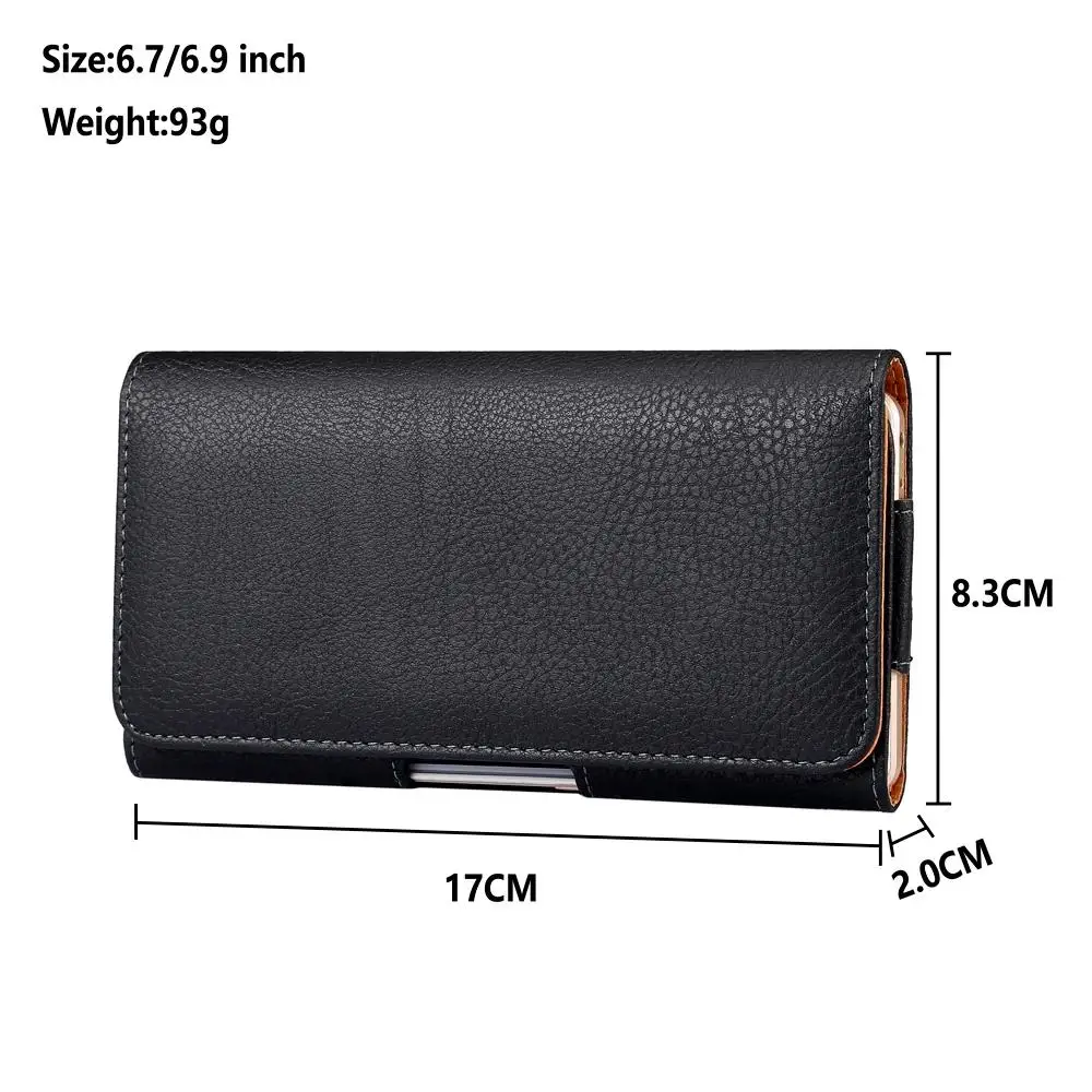 Sleek Leather Phone Belt Clip Holster Pouch Waist Bag