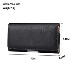 Sleek Leather Phone Belt Clip Holster Pouch Waist Bag ((XL)6.7 - 6.9 Inch)