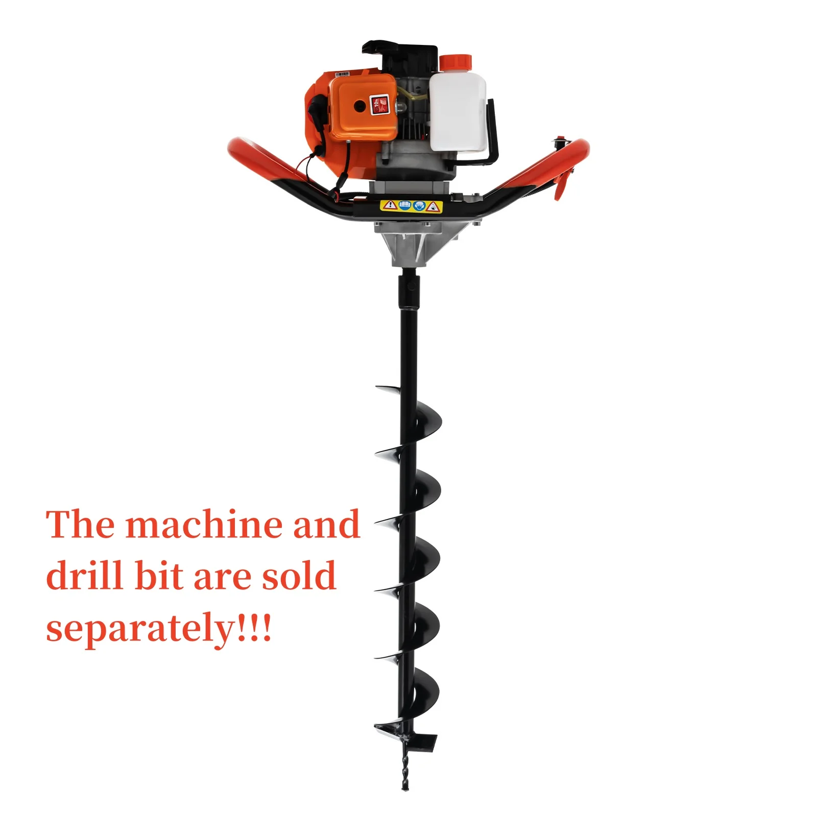 52CC Gas Powered Post Hole Digger 3 Drill Bits(Sold Separately) 1460W 1.98HP 2-stroke Auger Post Hole Digger Set gas powered earth auger