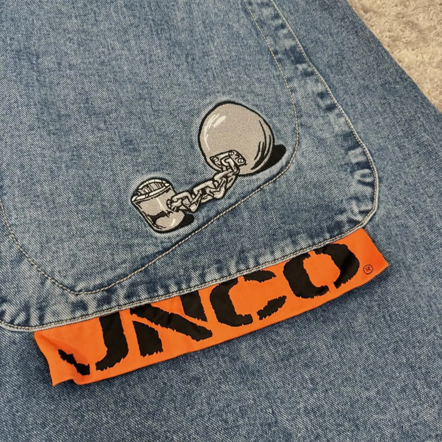 ϶ ٸ  ڼ JNCO Y2K 混 û,   û, Ƽ ƮƮ,    ĳ־ ̵  û