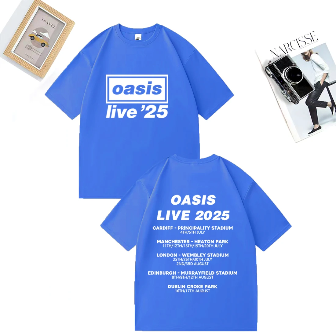 oasis live '25 現地購入Tシャツ OASIS Live 25 Tour 2025 vintage T-shirt Men Woman Casual