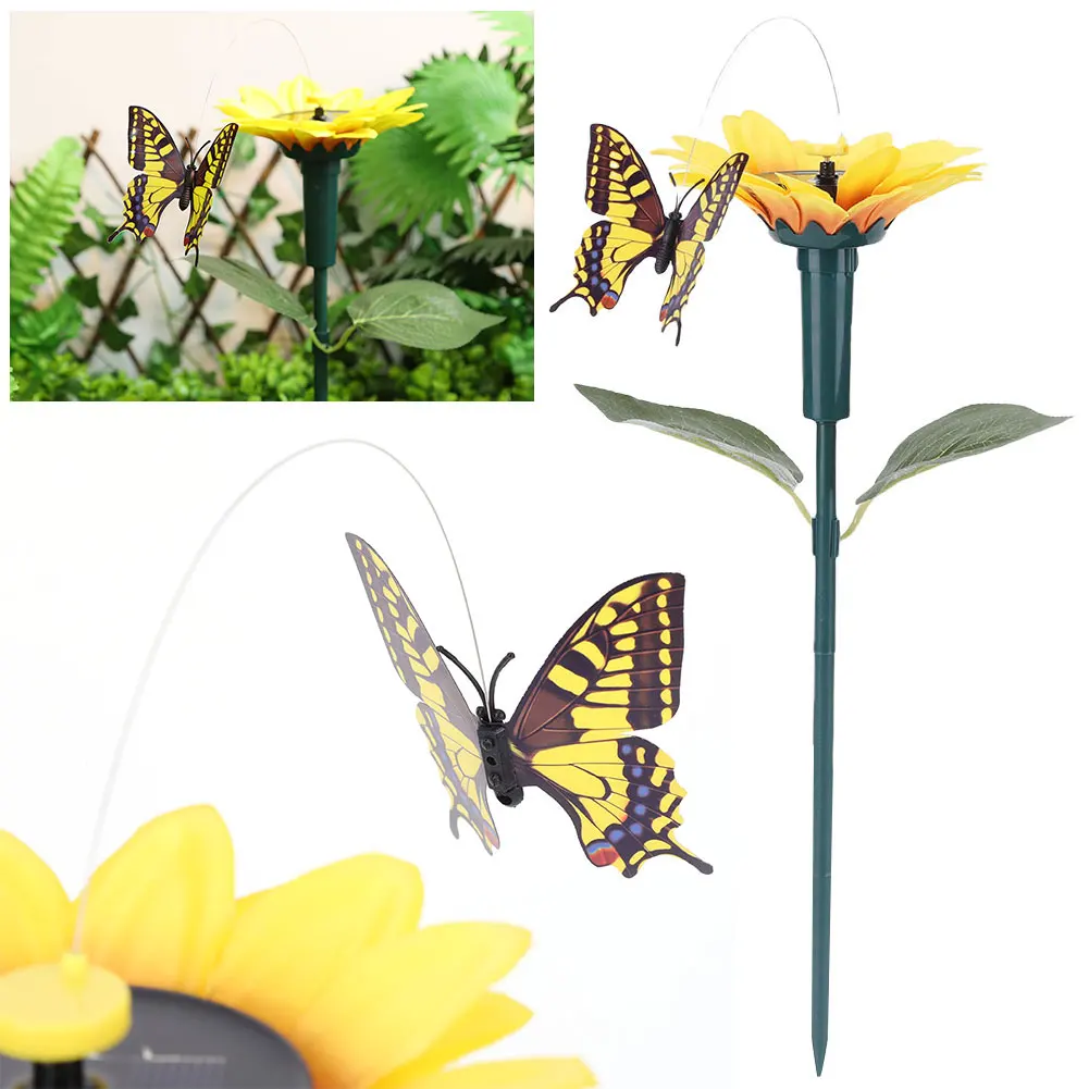 Description Picture 6 of itemSolar Sunflower Animal Stake Decor Rotating Butterfly/Hummingbird Decor Versatile Lifelike Hummingbird Decor for Garden Decor