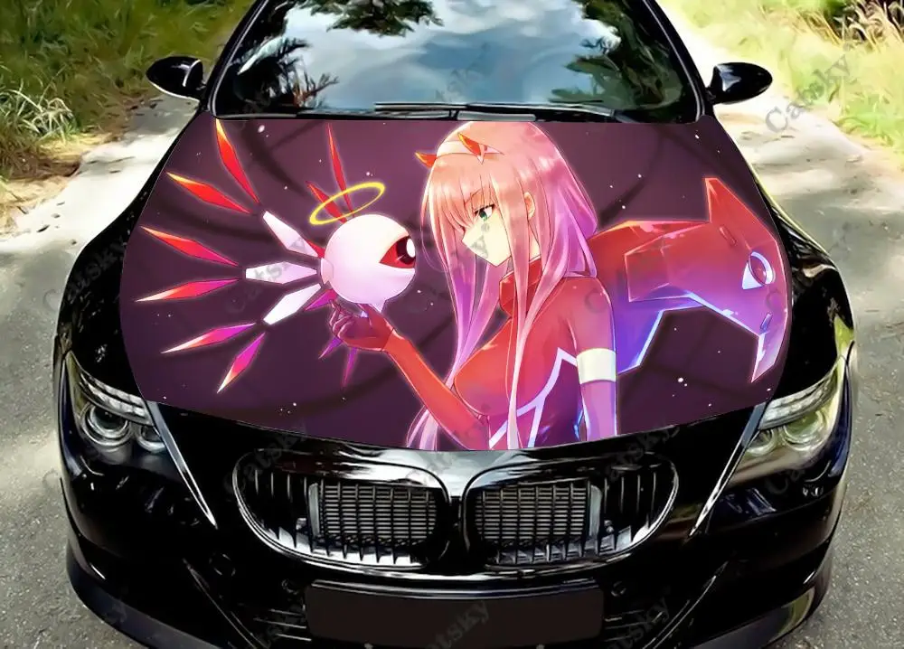 

Виниловая наклейка zero two girl с рисунком в стиле аниме