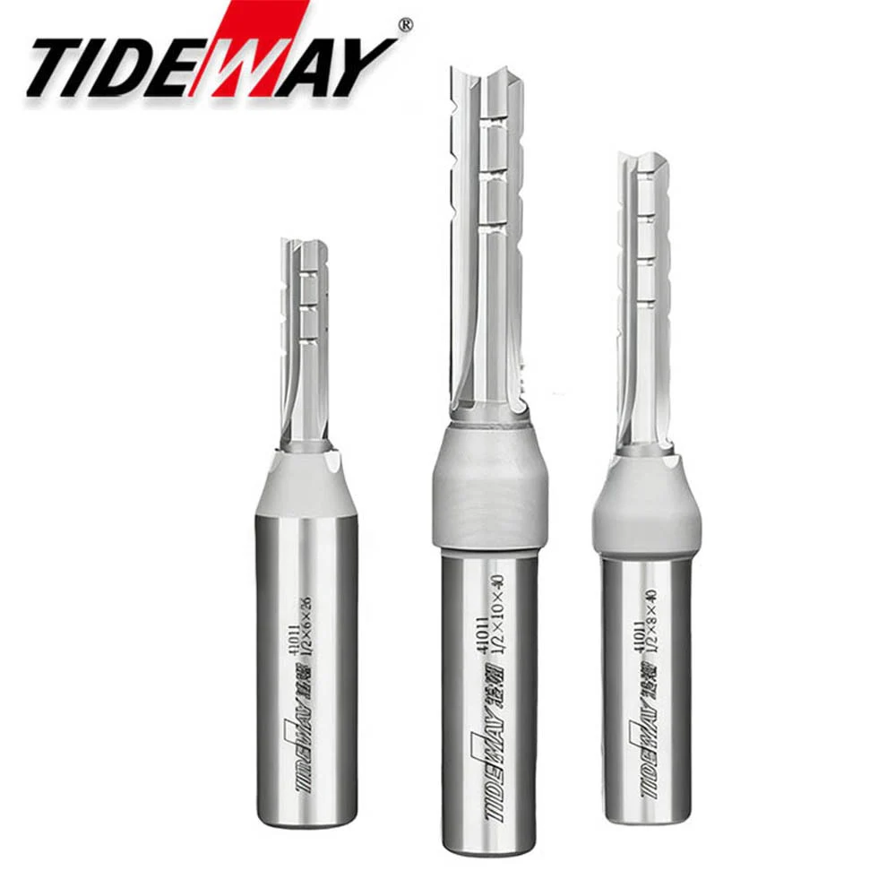 Tideway 1/2 Schaft 3 Nuten Schneiden Gerade Router Bit TCT Fräser Holzbearbeitung CNC Trimmen Slot Bits Fräser für Holz