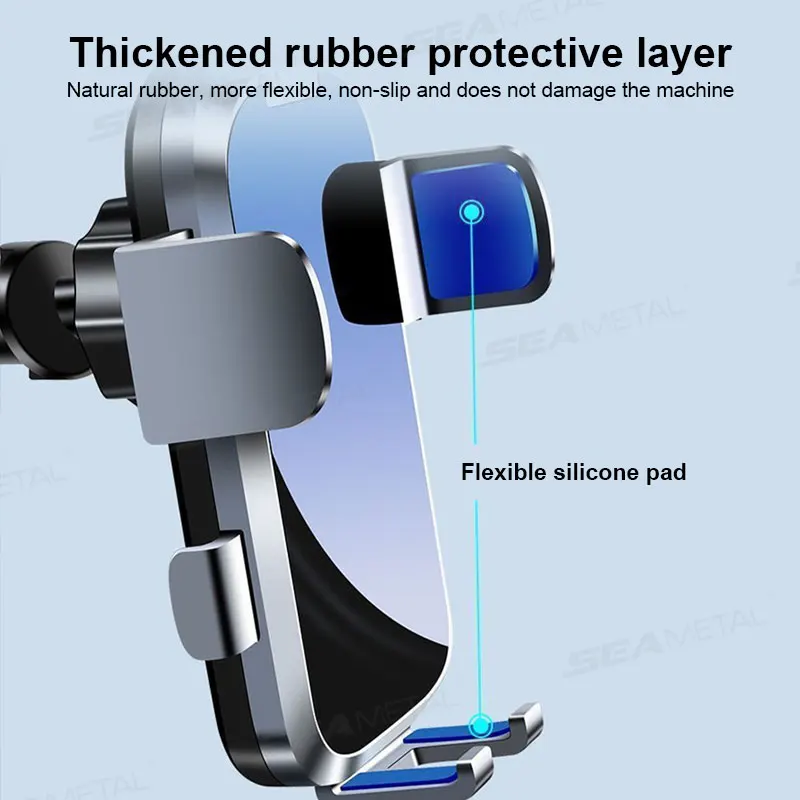 Black ABS Car Air Vent Phone Holder with 360 Rotation