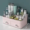 Desktop Cosmetic Storage Box Plastic Makeup Brush Lipstick Organizer Drawer-Type Compartment for Bathroom & Bedroom 2