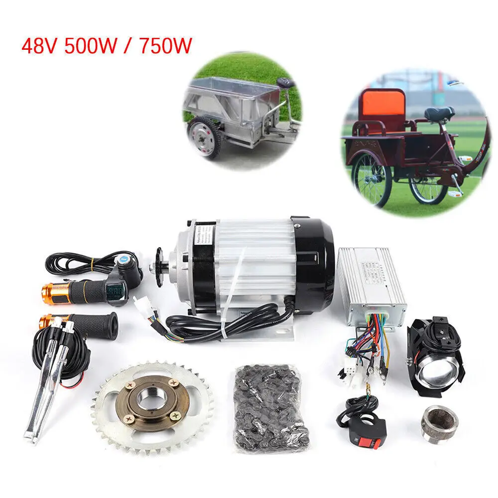48V 750W Electric Brushless Geared Motor Kit for E-Tricycle